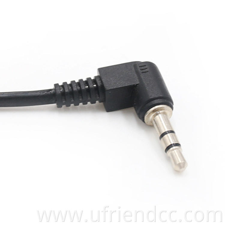 Custom Coiled Spring Right Angle Male To Male Coiled Spring 3.5mm Audio Jack Extension Cable